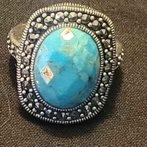 Turquoise and Sterling Silver Women's Ring